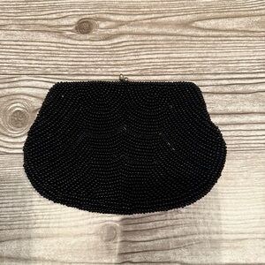 Vintage Bag by Debbie Black Beaded Evening Clutch Formal Cocktail Purse